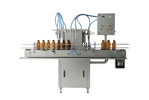 Automatic liquid filling machine nozzle detail – precision pneumatic piston fill head